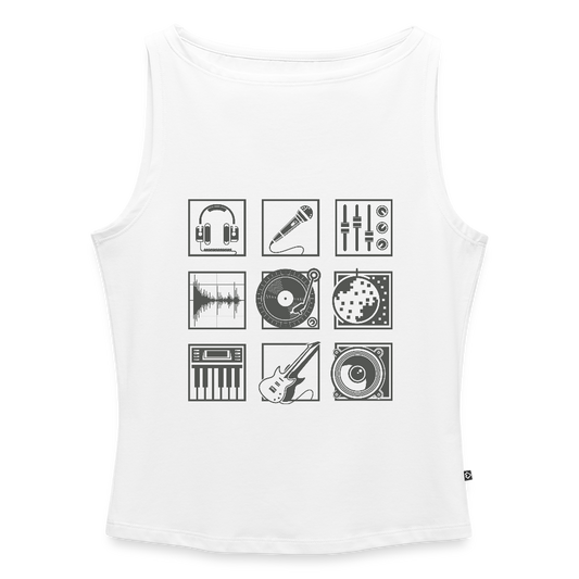 Vrouwen tanktop met U-hals - wit