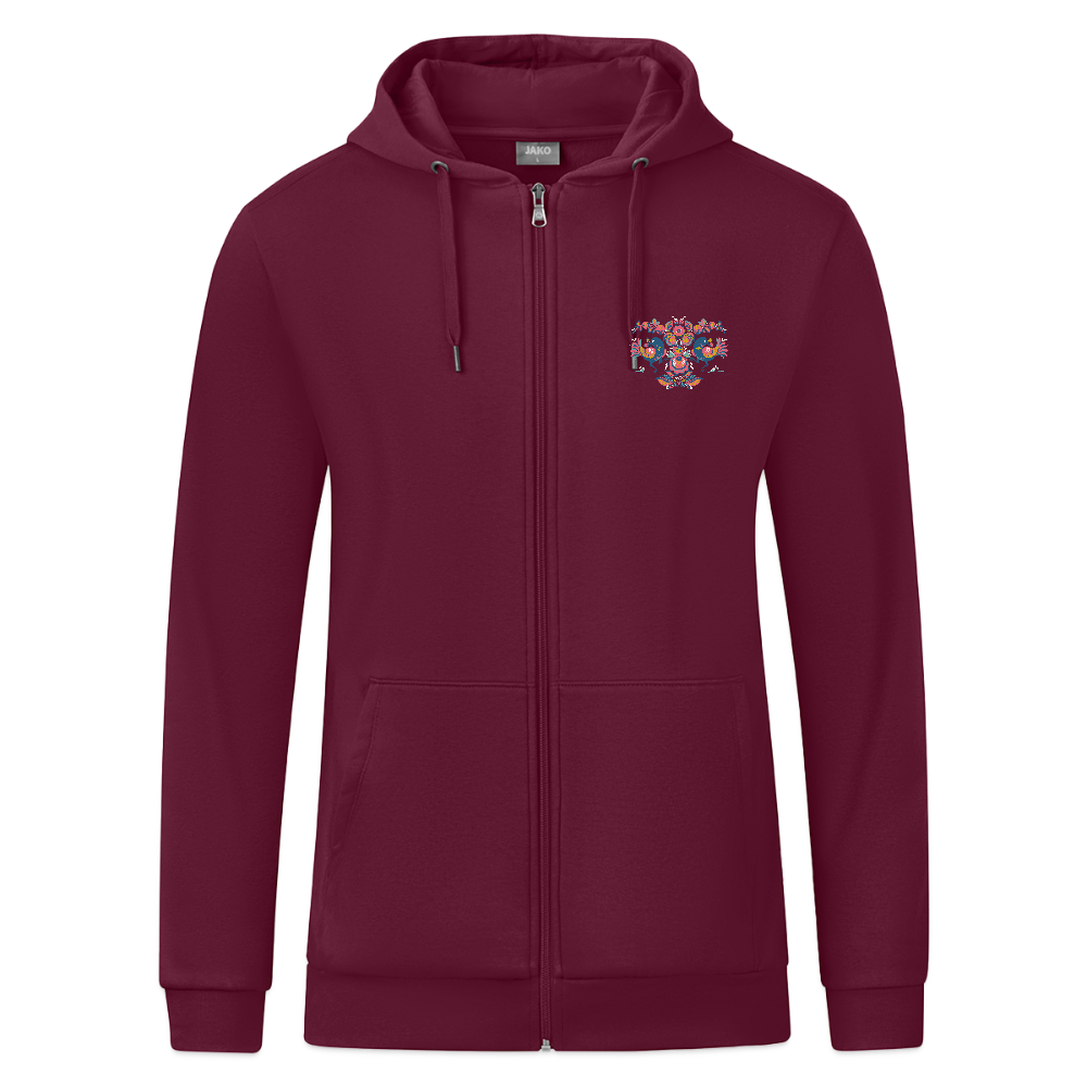 JAKO Ziphoodie Organic - wijnrood