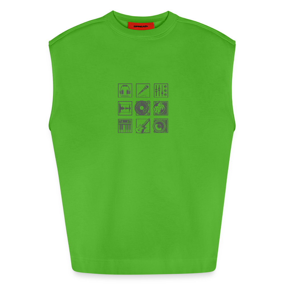 Heavyweight oversized organic tanktop made in EU Unisex - Apple Neon
