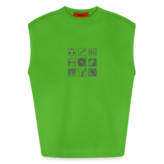 Heavyweight oversized organic tanktop made in EU Unisex - Apple Neon