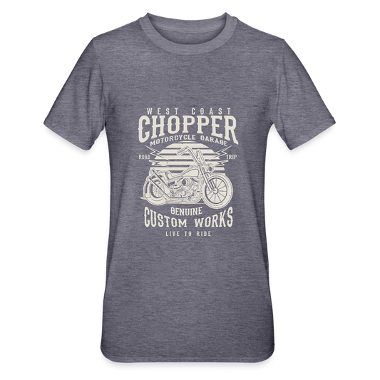 Unisex Polycotton T-shirt - navy gemêleerd