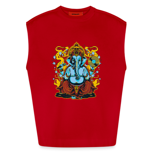 Heavyweight oversized organic tanktop made in EU Unisex - rood