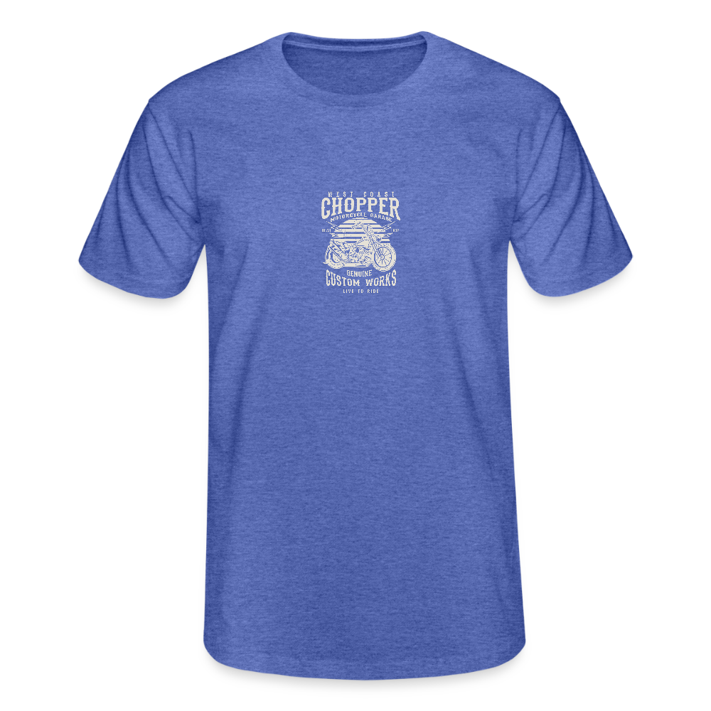 Mannen T-shirt van Fruit of the Loom - blauw gemêleerd