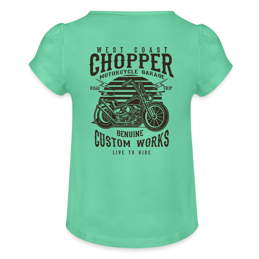 Meisjes-T-shirt met plooien - mintgroen