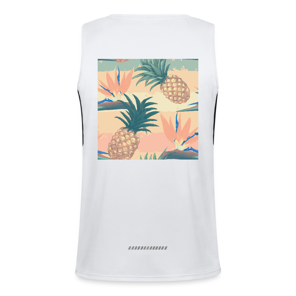 Functionele contrasterende tanktop voor mannen - wit/zwart