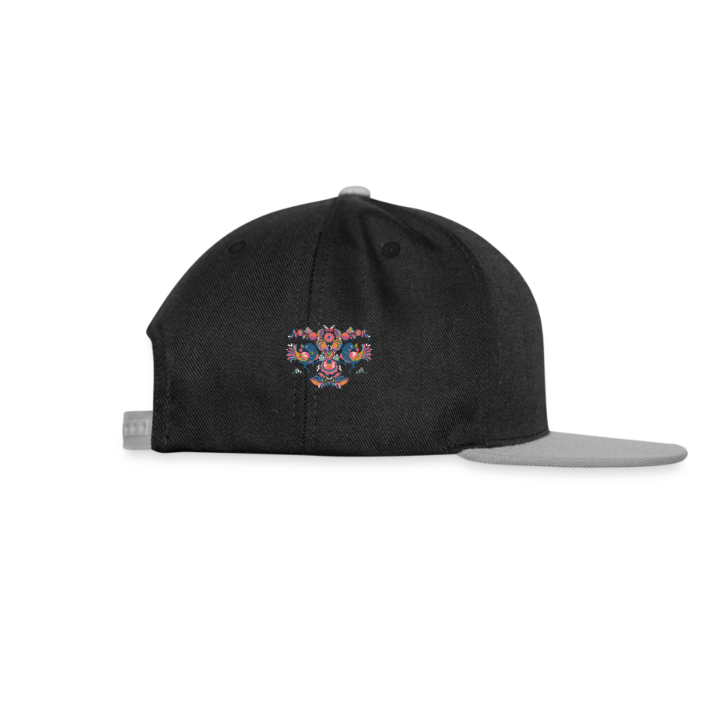Snapback cap - zwart/grijs