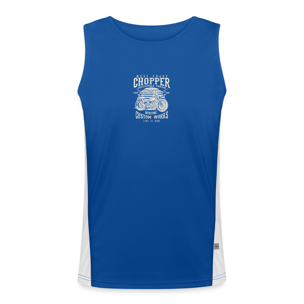 Functionele contrasterende tanktop voor mannen - royal/wit