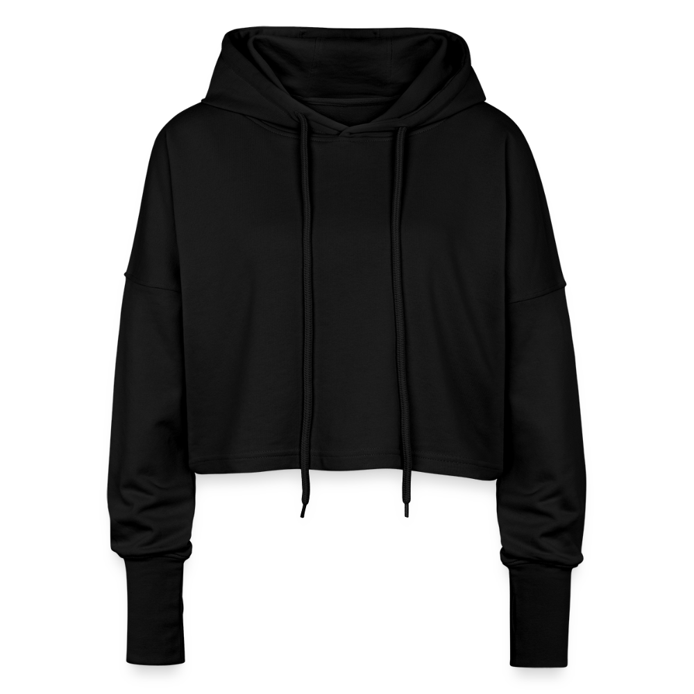Cropped vrouwen hoodie - zwart
