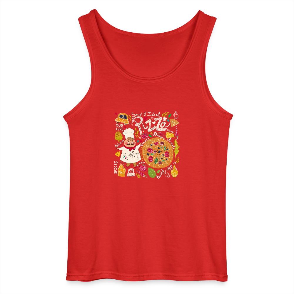 Gildan mannen tanktop - rood