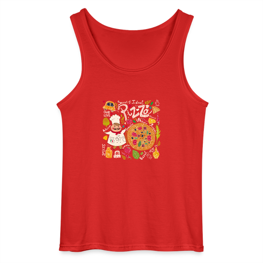 Gildan mannen tanktop - rood