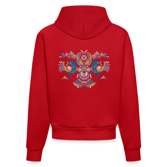 Organic fitted hoodie made in EU - rood