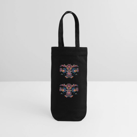 Cadeauzak voor flessen - zwart
