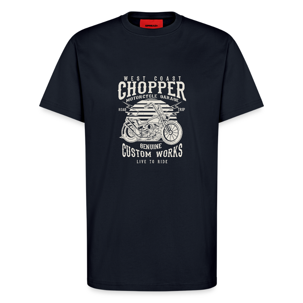 Organic relaxed T-shirt made in EU - DARK NAVY