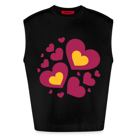 Heavyweight oversized organic tanktop made in EU Mannen - SOLID BLACK