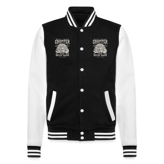 College sweatjacket - zwart/wit