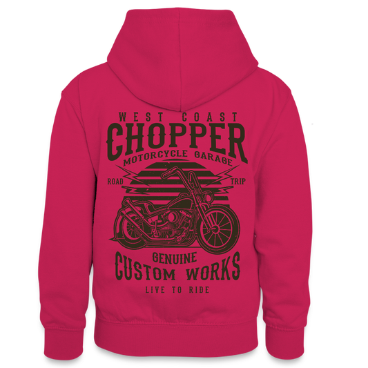 Teenager contrast-hoodie - roze/navy
