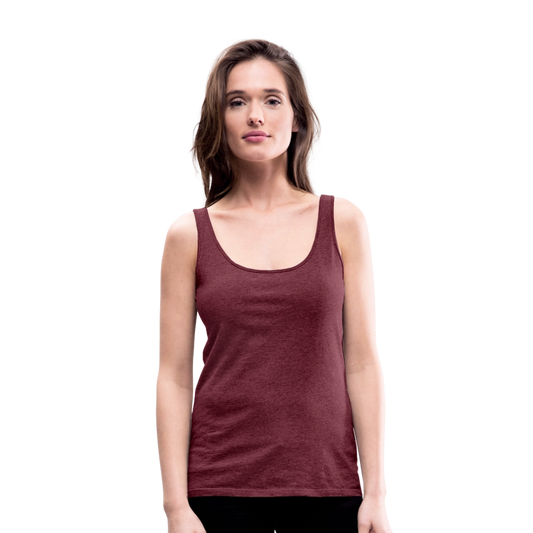 Vrouwen Premium tank top - bordeaux gemêleerd