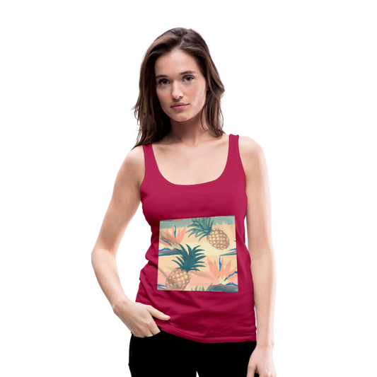 Vrouwen Premium tank top - donker roze
