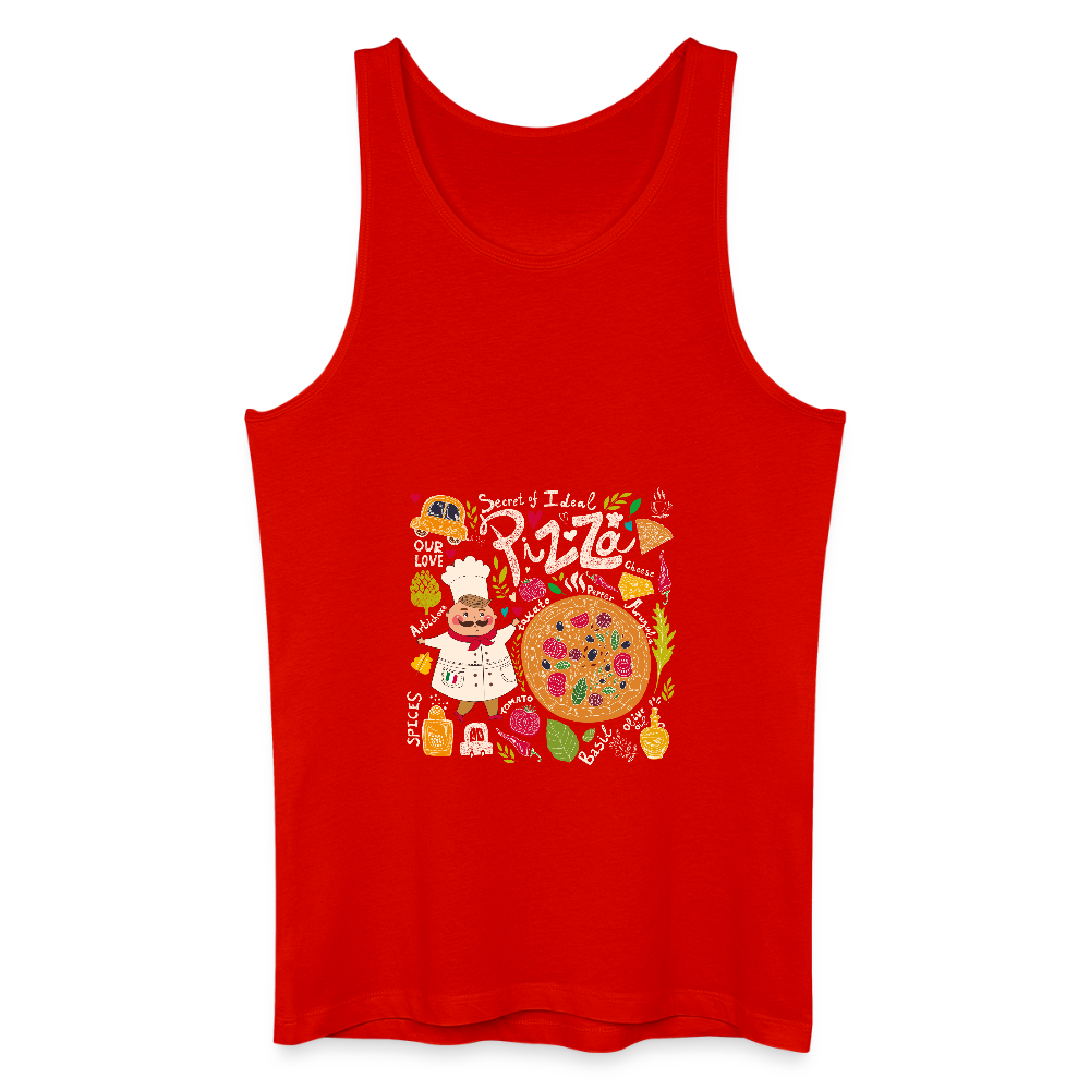Mannen bio tanktop - rood