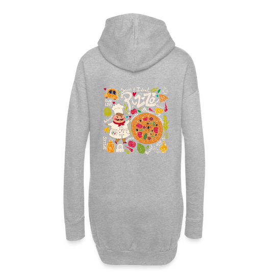 Hoodiejurk - grijs gemêleerd