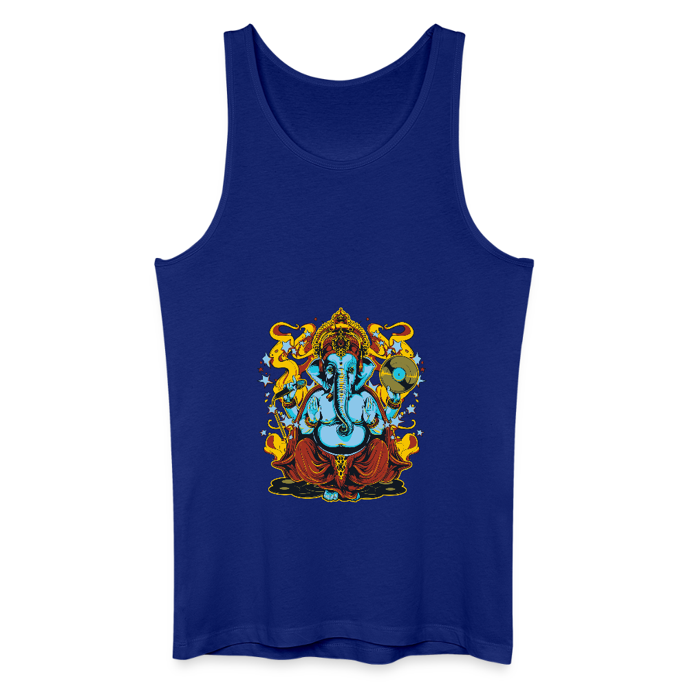 Mannen bio tanktop - koningsblauw