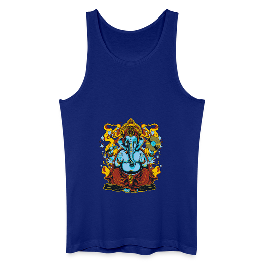 Mannen bio tanktop - koningsblauw