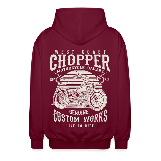 Uniseks zip hoodie - bordeaux
