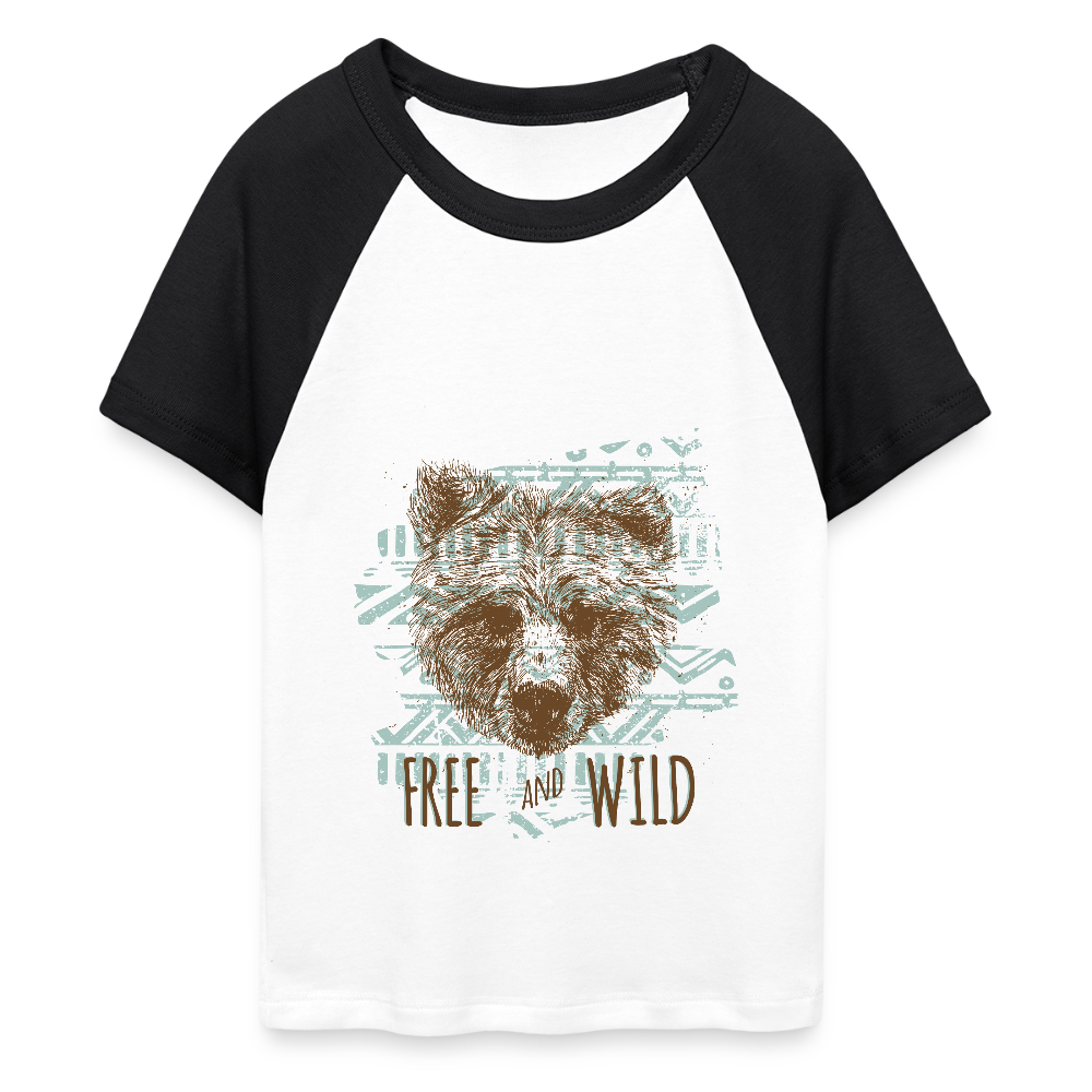 Vrouwen cropped Baby Tee - wit/zwart