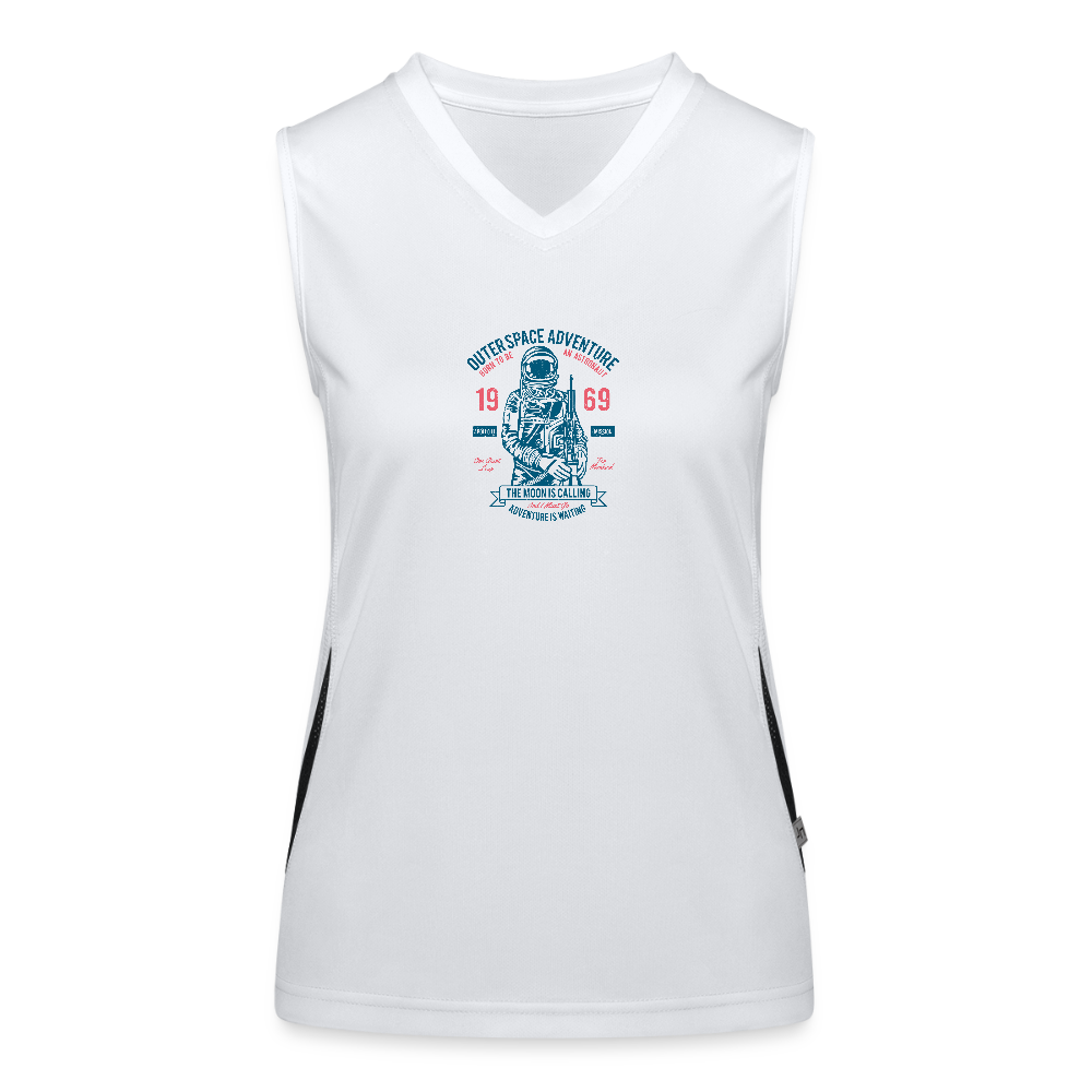 Functionele contrasterende tanktop voor vrouwen - wit/zwart