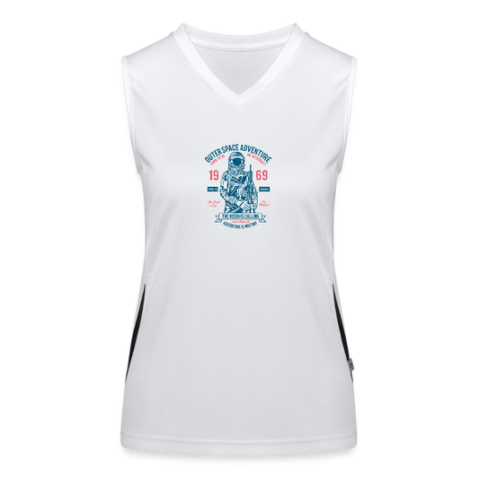 Functionele contrasterende tanktop voor vrouwen - wit/zwart