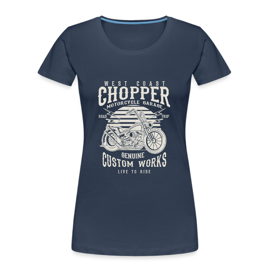 Vrouwen premium bio T-shirt - navy