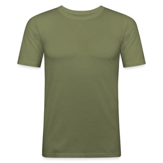 Mannen slim fit T-shirt - kakigroen