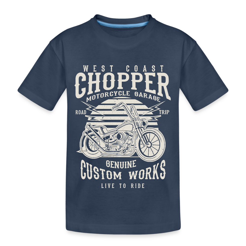 Teenager premium biologisch T-shirt - navy