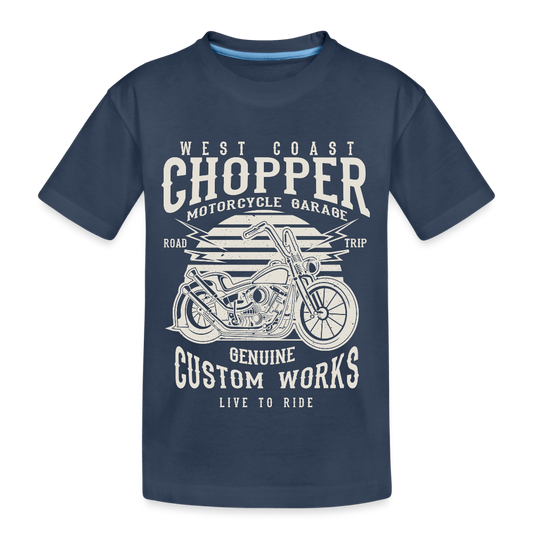 Teenager premium biologisch T-shirt - navy