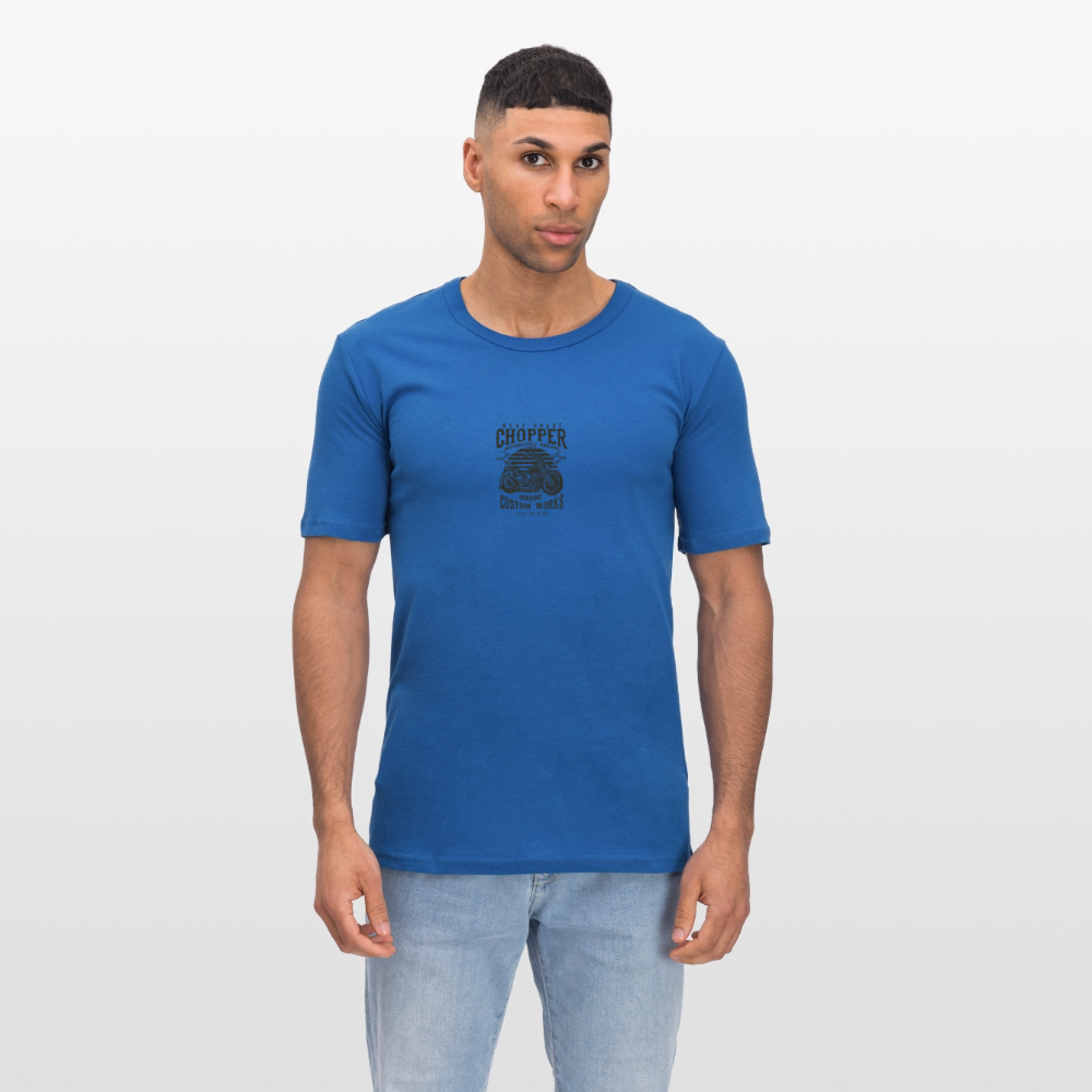 Mannen slim fit T-shirt - koningsblauw