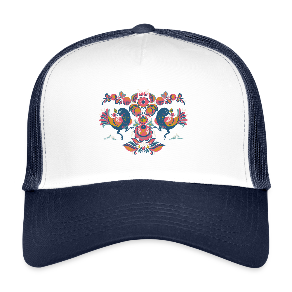Trucker Cap - wit/navy