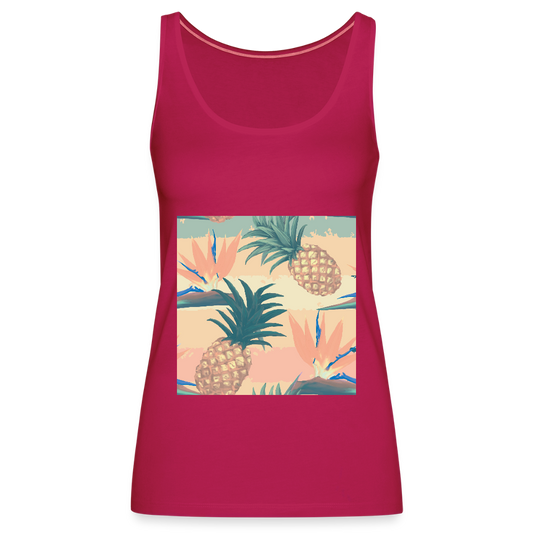 Vrouwen Premium tank top - donker roze