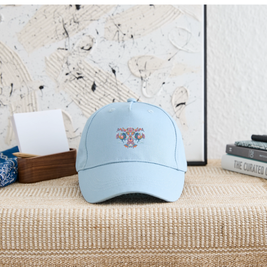 Bio kinder basecap - lichtblauw