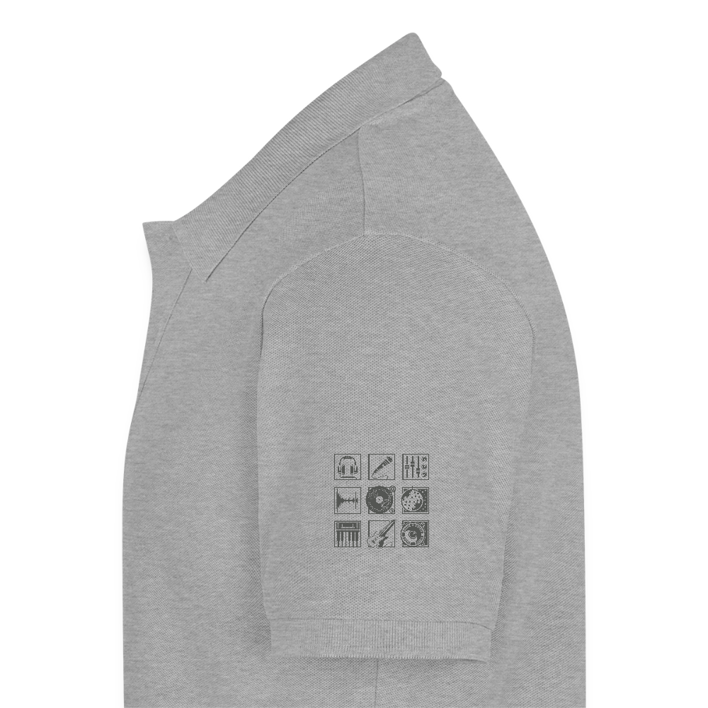 Mannen Premium Bio Poloshirt - grijs gemêleerd