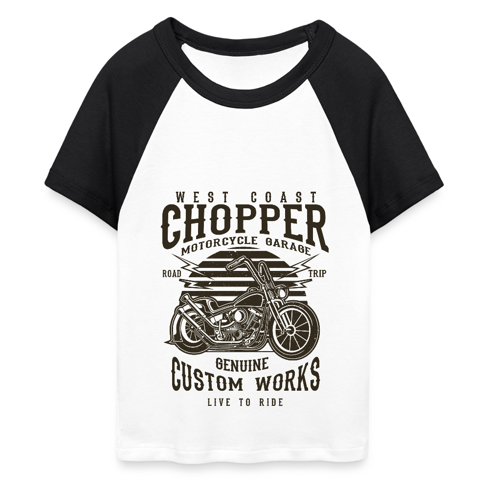 Vrouwen cropped Baby Tee - wit/zwart