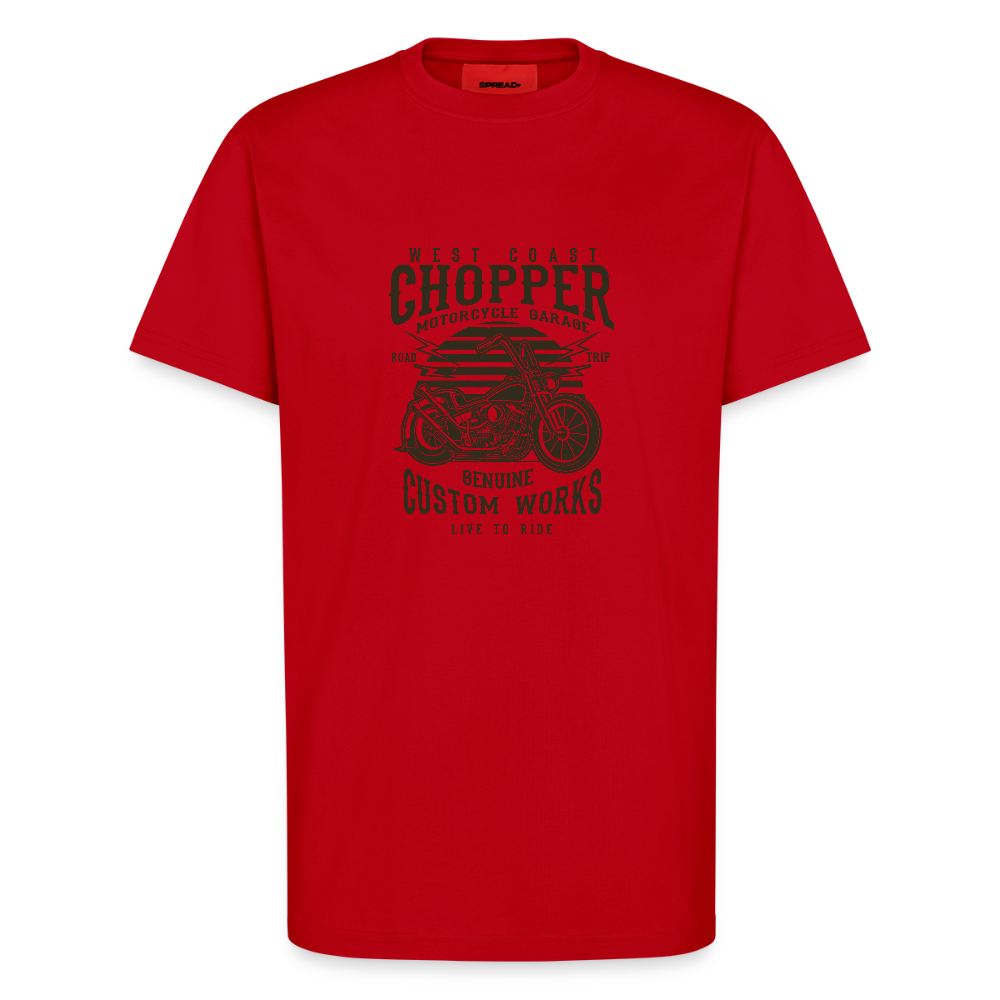 Organic relaxed T-shirt made in EU - rood