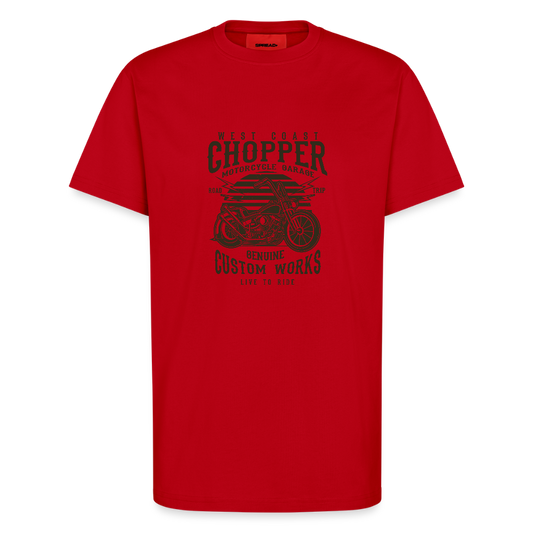 Organic relaxed T-shirt made in EU - rood
