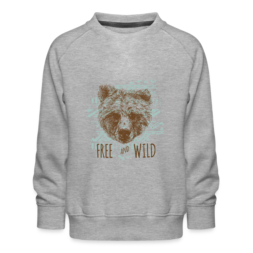 Kinderen premium sweater - grijs gemêleerd