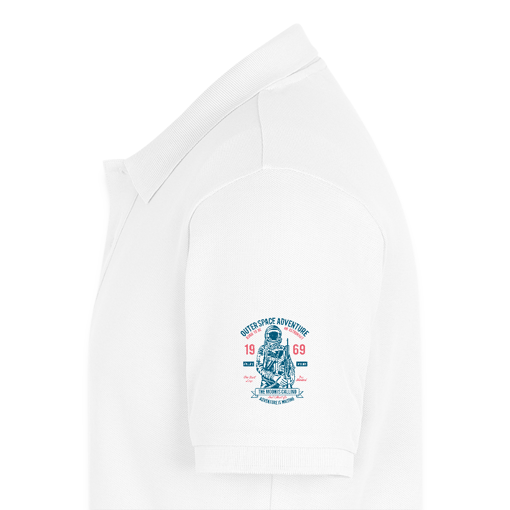 Mannen Premium Bio Poloshirt - wit