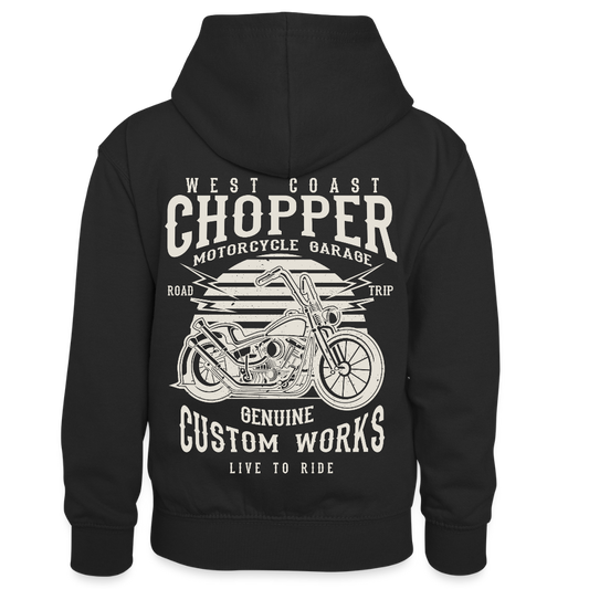 Teenager contrast-hoodie/kinderen contrast-hoodie - zwart/goud