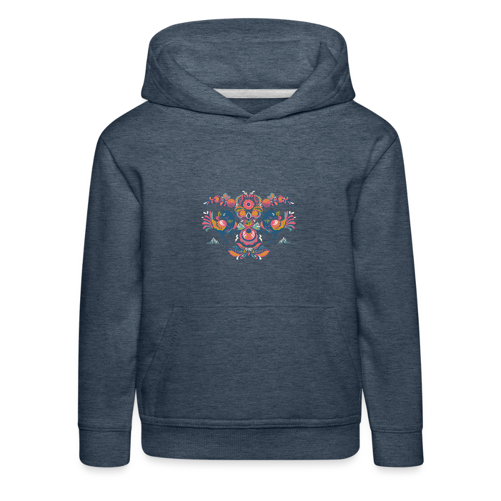 Kinderen trui Premium met capuchon - jeansblauw