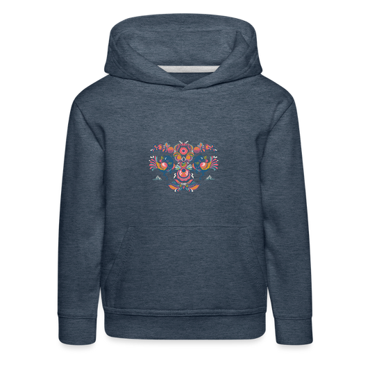 Kinderen trui Premium met capuchon - jeansblauw