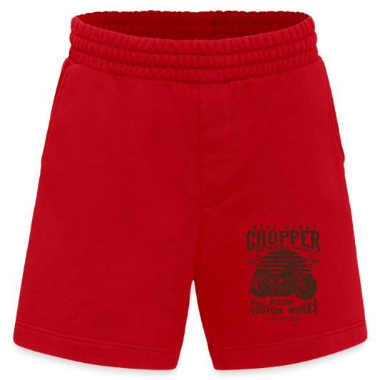 Heavyweight organic shorts made in EU - rood