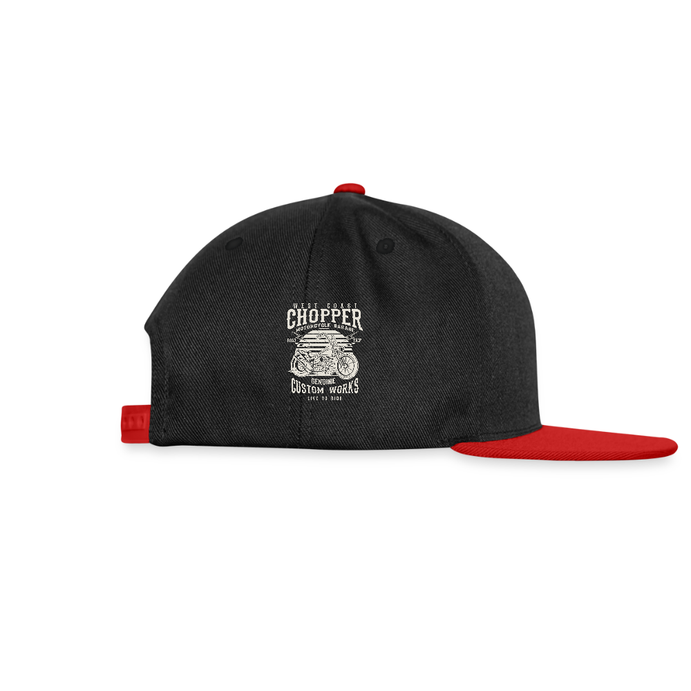 Snapback cap - zwart/rood