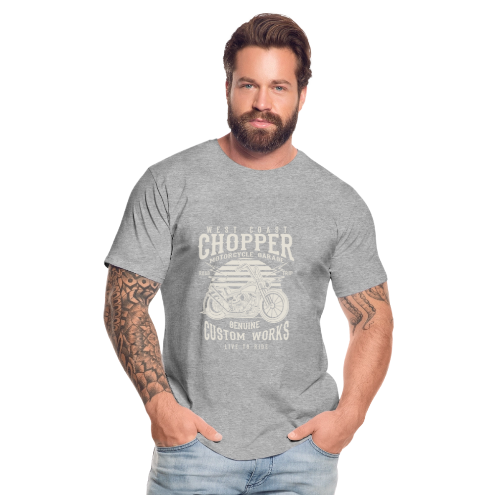 Mannen premium biologisch T-shirt - grijs gemêleerd